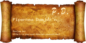 Pipernea Damján névjegykártya